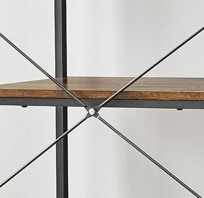 Industrial Kitchen Storage Rack with 6 Shelves & 6 Hooks, Adjustable Middle Shelf