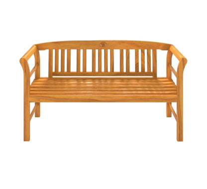 3 Seater Wooden Garden Bench with Armrest - 158cm