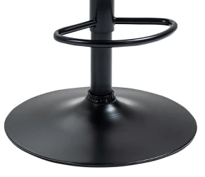 Set of 2 Blue Velvet Bar Stools Adjustable Swivel Breakfast Chairs with Footrest & Metal Base