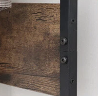 Industrial Clothes Rail Garment Rack with Shelves & Hanging Bar Freestanding Wardrobe Stand