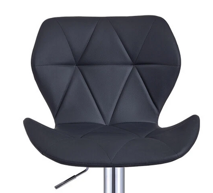 Set of 2 Adjustable Swivel Bar Stools with Backrest Gas Lift Kitchen Breakfast Chairs