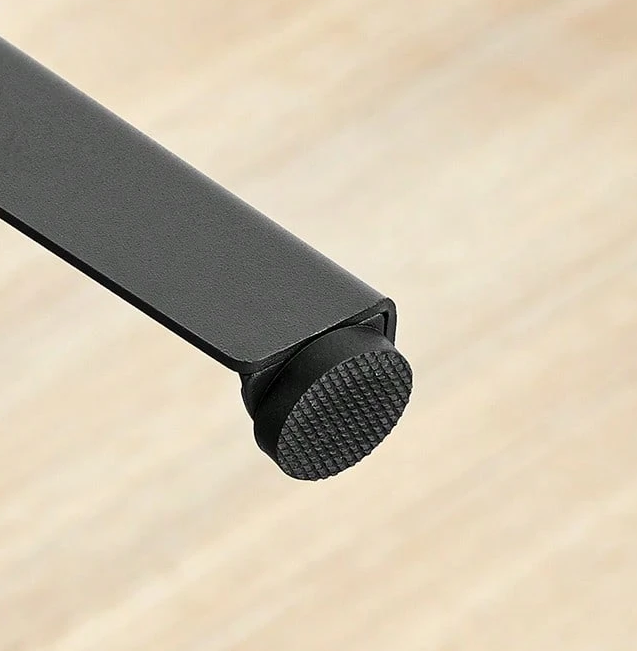 Bar Stool Set of 2 Rustic Brown & Black Industrial Kitchen Chairs with Backrest & Footrest