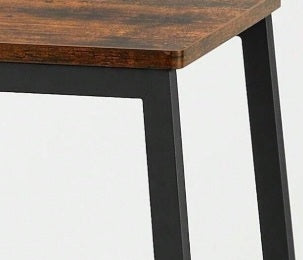 Set of 2 Industrial Bar Stools Rustic Brown & Black Breakfast Kitchen Counter Chairs