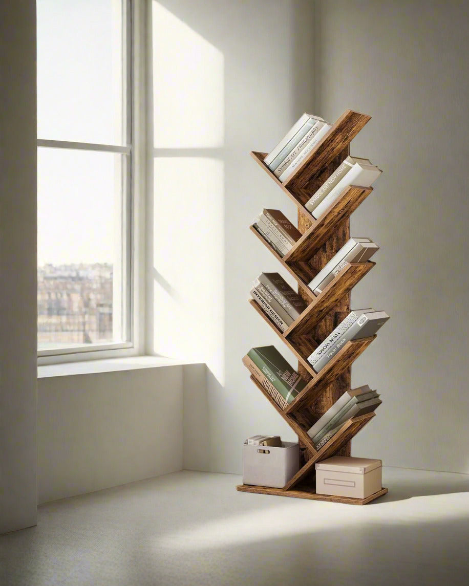 8-Tier Tree Bookshelf Free-standing