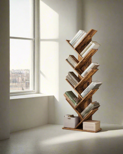 8-Tier Tree Bookshelf Free-standing