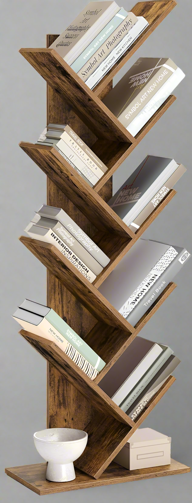 8-Tier Tree Bookshelf Free-standing