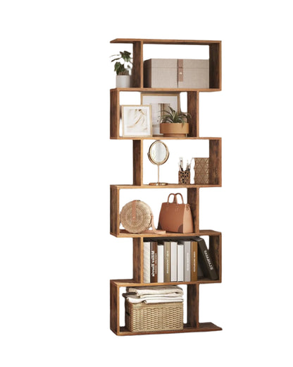 6-Tier Modern Style Bookcase Shelf - Storage Unit