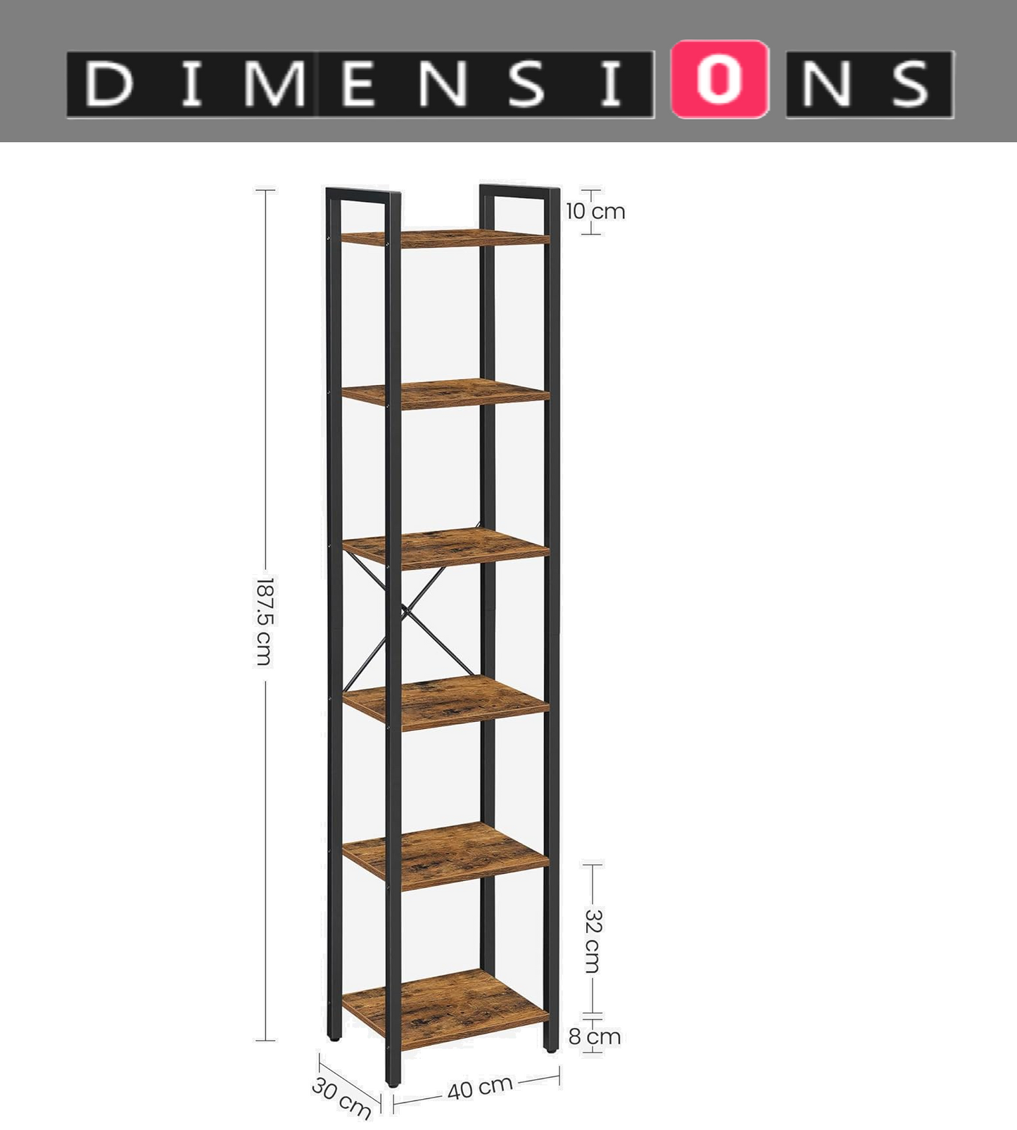 Industrial 6-Tier Shelving Unit
