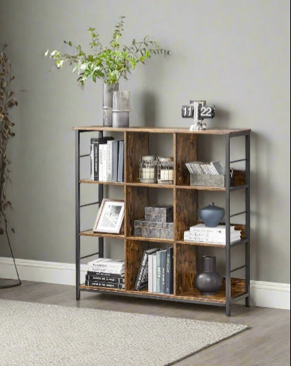 3-Tier Industrial Ladder Shelf Bookcase