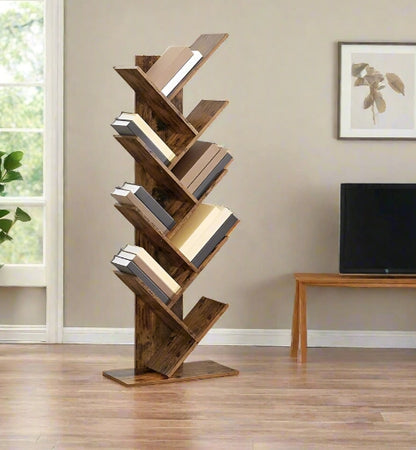 8-Tier Tree Bookshelf Free-standing