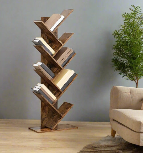 8-Tier Tree Bookshelf Free-standing