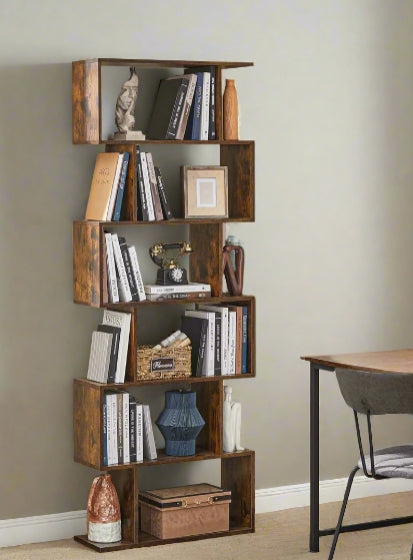 6-Tier Modern Style Bookcase Shelf - Storage Unit