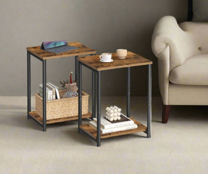 Set of 2 Side Tables for Bedroom and Livingroom