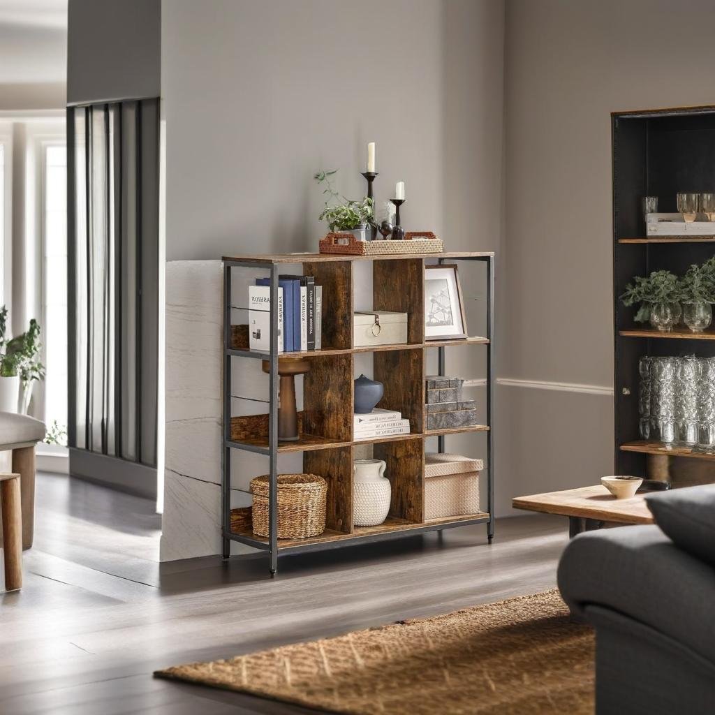 3-Tier Industrial Ladder Shelf Bookcase