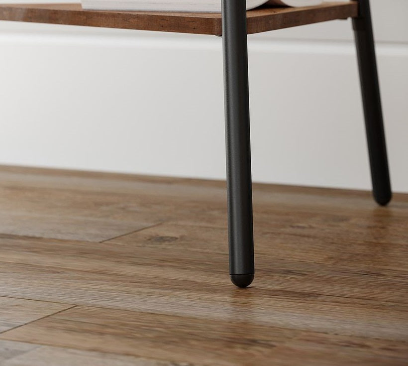 Industrial Coat Rack Stand with 2 Shelves – Freestanding Hall Tree with 6 Hooks