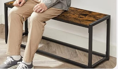 Coat Rack with Shoe Storage Bench with Steel Frame