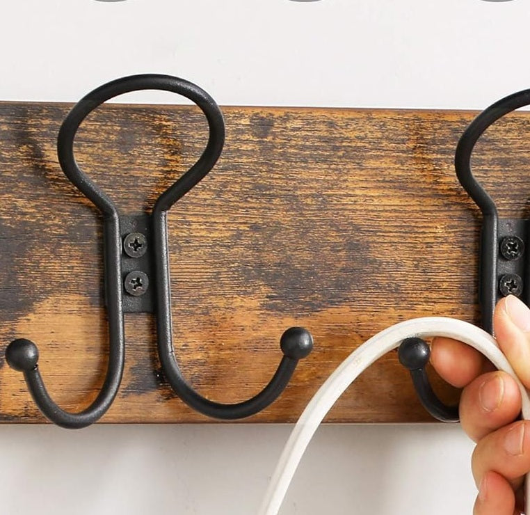 Industrial Coat Rack with Bench and Shoe Rack