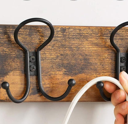 Industrial Coat Rack with Bench and Shoe Rack