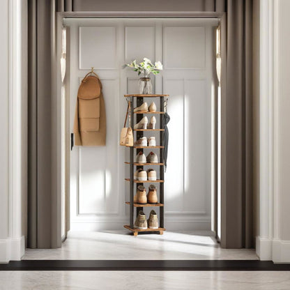 8 Tier Shoe Rack - Tall and Narrow with Vertical Storage