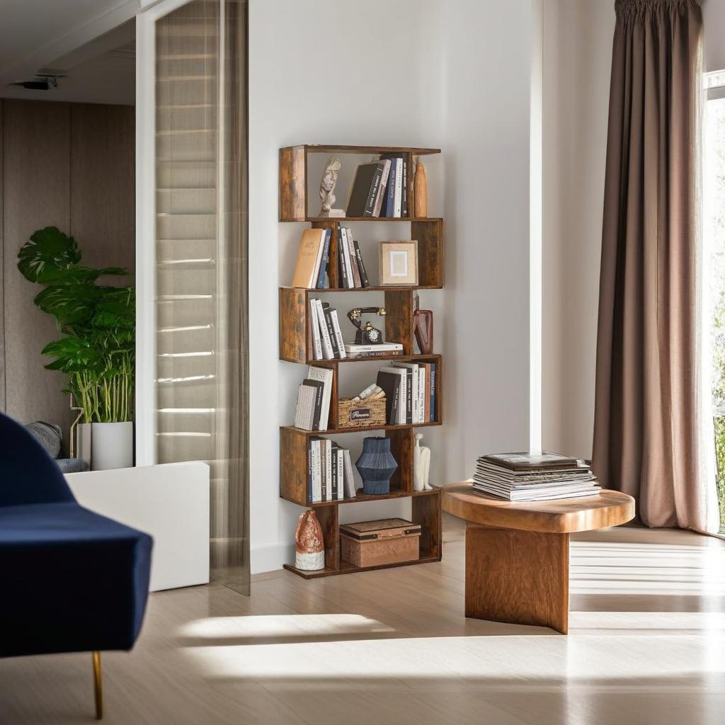 6-Tier Modern Style Bookcase Shelf - Storage Unit