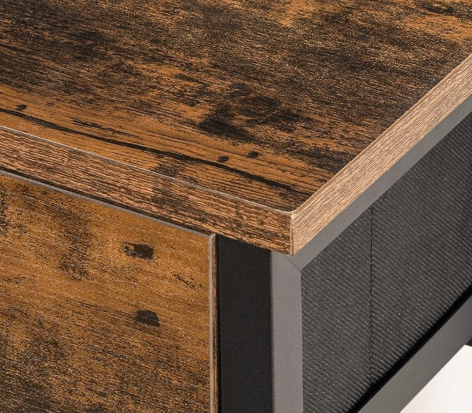 Rustic Console Table with Storage - Ideal for Living Room and Hallway