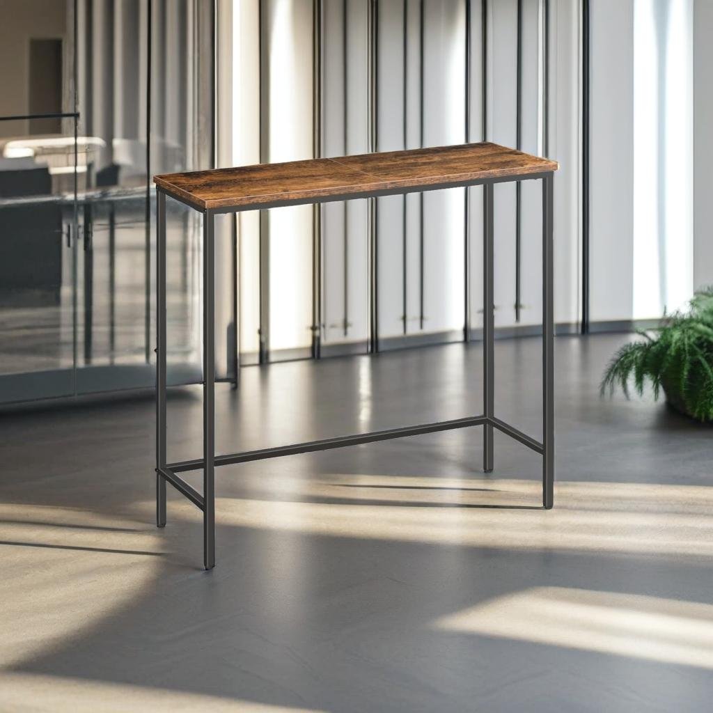 Slim Console Table Metal Frame Display Table for Hallway Small Spaces