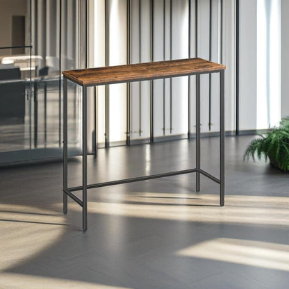Slim Console Table Metal Frame Display Table for Hallway Small Spaces