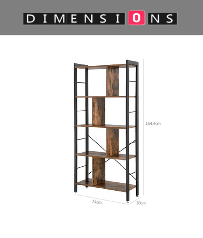 6 Tier Industrial Bookshelf
