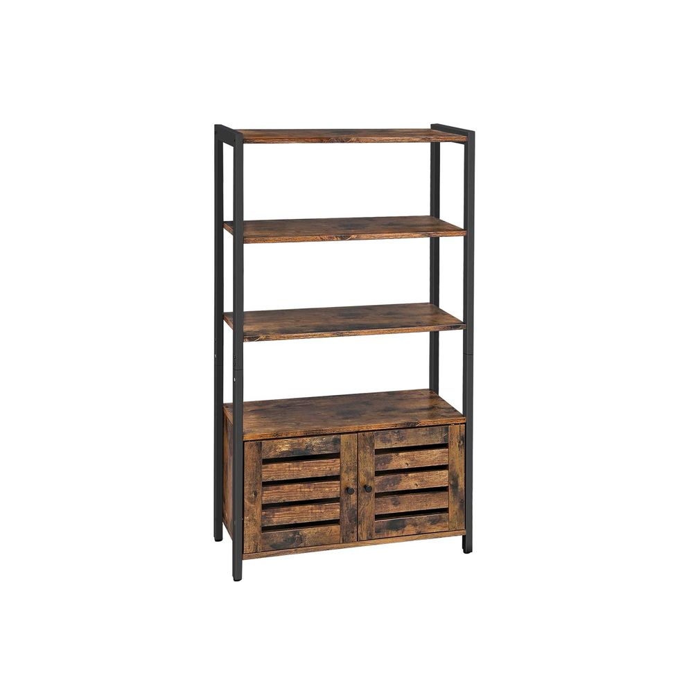 Rustic Brown Cabinet with Double Shutter Doors