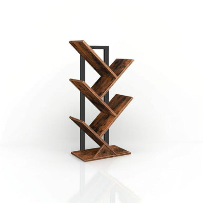 Floor Standing Tree Bookcase - Display Shelf for Books