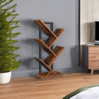 Floor Standing Tree Bookcase - Display Shelf for Books