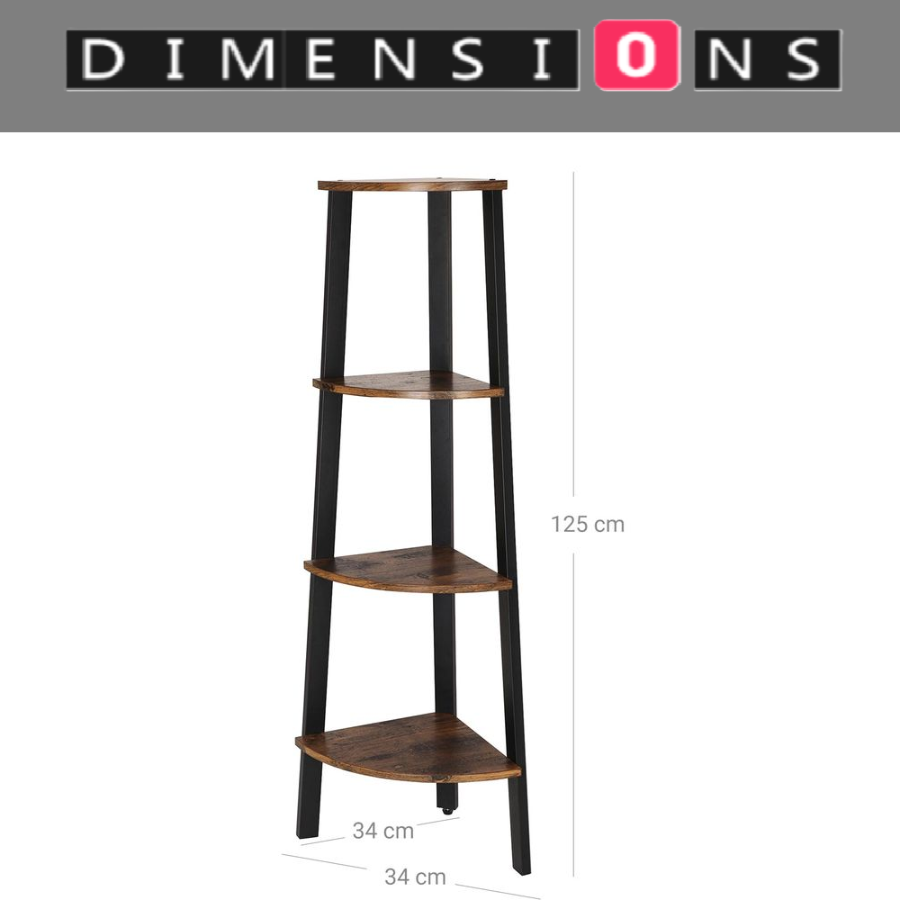 4 Tier Corner Shelf Rack